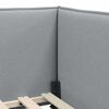 vidaXL Eckbettgestell mit Kopfteil Hellgrau 100 x 200 cm Samt