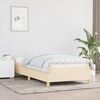 vidaXL Bettgestell ohne Matratze Creme 90x200 cm Stoff