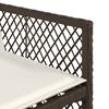 vidaXL 9-tlg. Garten-Essgruppe mit Kissen Braun Poly Rattan