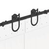 vidaXL Schiebet&uuml;rbeschlag-Set 400 cm Stahl Schwarz