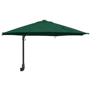 vidaXL Garten-Sonnenschirm Gr&uuml;n 248 x 248 x 148 cm Polyester und Stahl