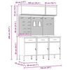 vidaXL Arbeitsschrankset mit Schubladen mit Speicher 8 pcs Rot