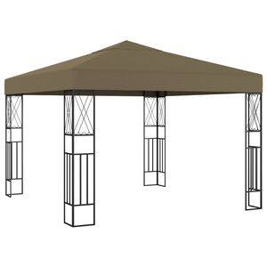 vidaXL Pavillon 3x3 m Taupe Stoff