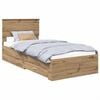 vidaXL Bettrahmen Artisan-Eiche 100 x 200 cm Holzwerkstoff
