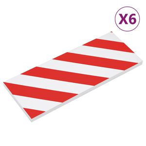 vidaXL Wandschutz 6 Stk. Rot & Wei&szlig; 50x20x2 cm EVA Schaum