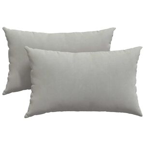 vidaXL Sofakissen 2 stk. Stoff Hellgrau 50 x 30 cm