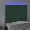 vidaXL LED Kopfteil Dunkelgr&uuml;n 100x5x118/128 cm Samt