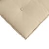 vidaXL R&uuml;ckenkissen Creme 120 x 50 cm Mikrofaserstoff