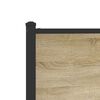 vidaXL Metallbett ohne Matratze Sonoma-Eiche 140x190 cm