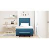 vidaXL Boxspringbett mit Matratze Dunkelblau 120 x 190 cm Samt