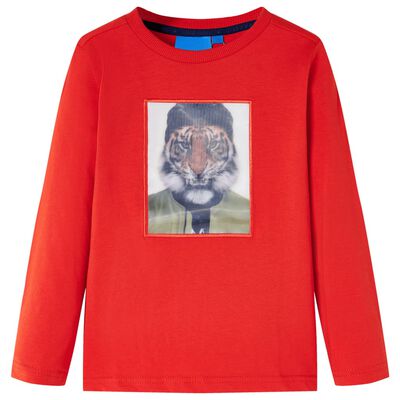 Kinder-Langarmshirt Rot 116