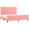 vidaXL Bettgestell mit Kopfteil Rosa 180x200 cm Samt