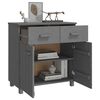 vidaXL Sideboard HAMAR Dunkelgrau 79x40x80 cm Massivholz Kiefer