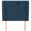 vidaXL Kopfteil mit Ohren Dunkelblau 103x23x118/128 cm Samt
