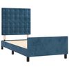 vidaXL Bettgestell ohne Matratze Dunkelblau 90x190 cm Samt