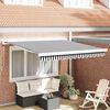 vidaXL Markise Einziehbar Anthrazit und Wei&szlig; 3x2,5 m Stoff & Aluminium
