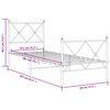 vidaXL Bettgestell mit Kopf- und Fu&szlig;teil Metall Schwarz 80x200 cm