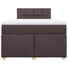 vidaXL Boxspringbett mit Matratze Dunkelbraun 120x200 cm Stoff