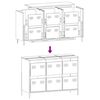 vidaXL Sideboard Wei&szlig; 101,5x39x73,5 cm Kaltgewalzter Stahl