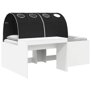 vidaXL Bett mit Tunnel 3 stk. Artisian Eiche und Schwarz Holzwerkstoff