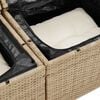 vidaXL Garten-Sofa-Set mit Kissen mit Speicher 13 pcs Beige und Creme