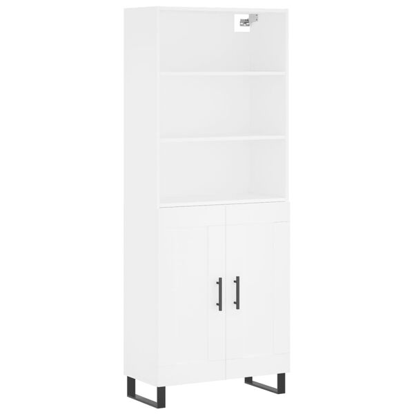 vidaXL Highboard Wei&szlig; 69,5x34x180 cm Holzwerkstoff