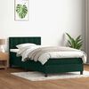 vidaXL Boxspringbett mit Matratze Dunkelgr&uuml;n 100x220 cm Samt