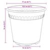 vidaXL Runder Blumentopf 24 pcs Ziegelrot &Oslash; 17 x 14 cm Kunststoff