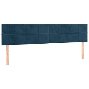 vidaXL Kopfteile Dunkelblau 160x5x78/88 cm Samt