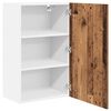 vidaXL H&auml;ngeschrank Altes Holz und Wei&szlig; 50 x 31 x 80 cm Holzwerkstoff