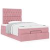 vidaXL Ottoman-Bett mit Matratzen Rosa 120x190 cm Samt