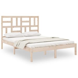 vidaXL Massivholzbett ohne Matratze 140x200 cm