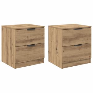 vidaXL Nachttisch 2 stk. Artisan-Eiche 45 x 39 x 50 cm Holzwerkstoff