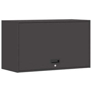 vidaXL Wandschrank f&uuml;r die Garage mit Gasdrucklift-T&uuml;r Schwarz