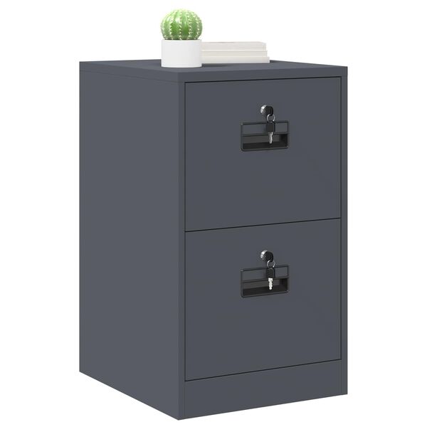 vidaXL Aktenschrank Anthrazit 44 x 50 x 106,5 cm Kaltgewalzter Stahl
