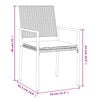 vidaXL Gartenst&uuml;hle mit Kissen 4 Stk. Schwarz 54x62,5x89cm Poly Rattan