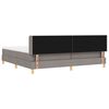 vidaXL Boxspringbett mit Matratze Taupe 200 x 200 cm Polyester