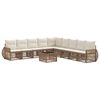 vidaXL Gartensofa-set 10 pcs Beige und Cremewei&szlig; Poly-Rattan