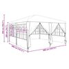 vidaXL Party-Zelt Anthrazit 400 x 400 x 266 cm Polyethylen