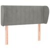 vidaXL Kopfteil mit Ohren Hellgrau 103x23x78/88 cm Samt