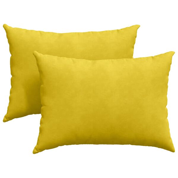 vidaXL Sofakissen 2 St&uuml;ck Gelb 70 x 50 cm Cordstoff