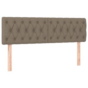 vidaXL Kopfteile Taupe 160x7x78/88 cm Stoff