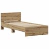 vidaXL Bettrahmen mit Kopfteil Artisan-Eiche 75 x 190 cm Holzwerkstoff