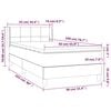 vidaXL Boxspringbett mit Matratze Hellgrau 90x200 cm Samt