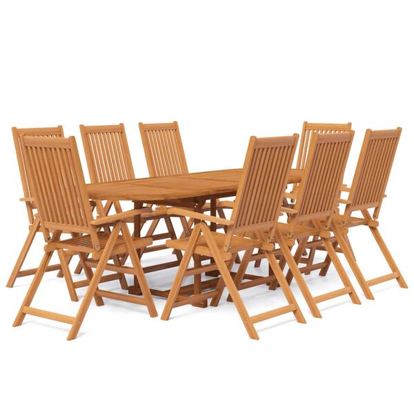vidaXL 9-tlg. Garten-Essgruppe Massivholz Akazie 160-240 cm