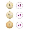 vidaXL Weihnachtskugel-Set 9 pcs Gold Kunststoff