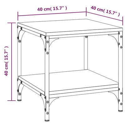 vidaXL Beistelltisch Grau Sonoma 40x40x40 cm Holzwerkstoff