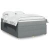 vidaXL Boxspringbett mit Matratze Hellgrau 140x190 cm Stoff