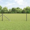 vidaXL Zaun mit Pfosten Grau 0,6 x 50 m Stahl und PVC