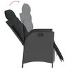 vidaXL 7-tlg. Garten-Essgruppe mit Kissen Schwarz Poly Rattan